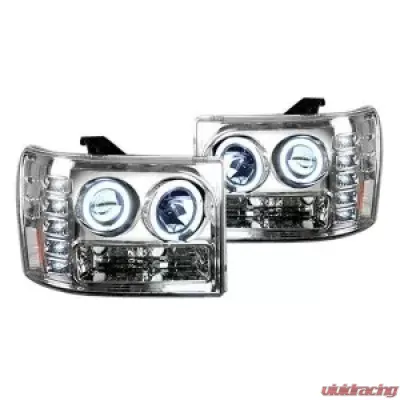 Recon Truck Accessories Projector Headlights Clear Chrome GMC Sierra 07-13 - 264271CL