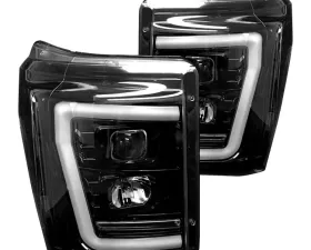 Recon Truck Accessories Projector Headlight Smoked Black Ford Superduty F250 | F350 | F450 | F550 11-16