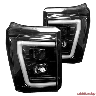 Recon Truck Accessories Projector Headlight Smoked Black Ford Superduty F250 | F350 | F450 | F550 11-16 - 264272BKC