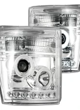 Recon Truck Accessories Projector Headlights Clear Chrome Ford Superduty 11-16                                     - 264272CLCC - Image 3