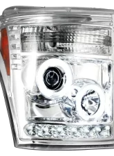 Recon Truck Accessories Projector Headlights Clear Chrome Ford Superduty 11-16                                     - 264272CLCC - Image 3