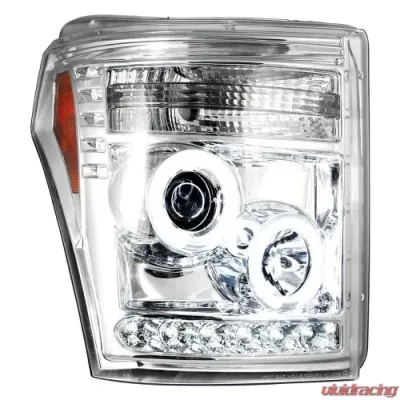 Recon Truck Accessories Projector Headlights Clear Chrome Ford Superduty 11-16 - 264272CLCC