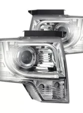 Recon Truck Accessories Projectior Headlights w/Ultra High Power Amber LED Turn Signal Clear Ford F150 13-14                                     - 264273CLC - Image 2