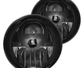 Recon Truck Accessories Projector Headlights Smoked Black Jeep JK Wrangler 07-17