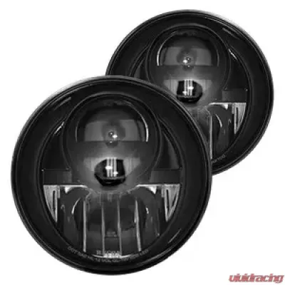 Recon Truck Accessories Projector Headlights Smoked Black Jeep JK Wrangler 07-17 - 264274BK