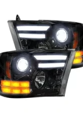 Recon Truck Accessories Projector Headlights Smoked Black Dodge Ram 1500 14-17                                     - 264276BKC - Image 2