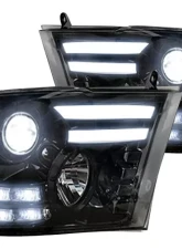Recon Truck Accessories Projector Headlights Smoked Black Dodge Ram 1500 14-17                                     - 264276BKC - Image 3