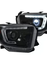 Recon Truck Accessories Projector Headlights Smoked Black Toyota Tundra 14-17                                     - 264294BKC - Image 2