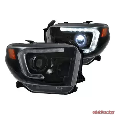 Recon Truck Accessories Projector Headlights Smoked Black Toyota Tundra 14-17 - 264294BKC