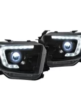 Recon Truck Accessories Projector Headlights Smoked Black Toyota Tundra 14-17                                     - 264294BKC - Image 2