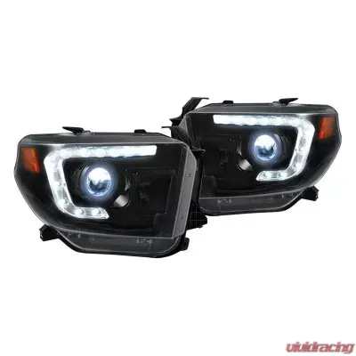 Recon Truck Accessories Projector Headlights Smoked Black Toyota Tundra 14-17 - 264294BKC