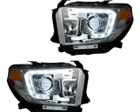 Recon Truck Accessories Projector Headlight w/Ultra High Power OLED DRL Toyota Tundra 14-17