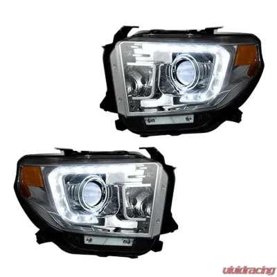 Recon Truck Accessories Projector Headlight w/Ultra High Power OLED DRL Toyota Tundra 14-17 - 264294CLC