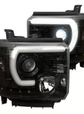 Recon Truck Accessories Projector Headlights Smoked Black GMC Sierra 14-18                                     - 264295BKC - Image 2