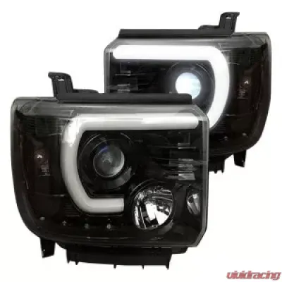 Recon Truck Accessories Projector Headlights Smoked Black GMC Sierra 14-18 - 264295BKC
