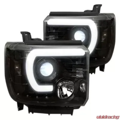 Recon Truck Accessories Projector Headlights Smoked Black GMC Sierra 14-18 - 264295BKC