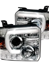 Recon Truck Accessories Projector Headlights Clear Chrome GMC Sierra 14-18                                     - 264295CLC - Image 2