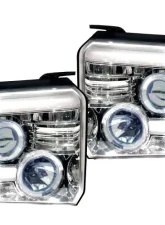 Recon Truck Accessories Projector Headlights Clear Chrome GMC Sierra 14-18                                     - 264295CLC - Image 2