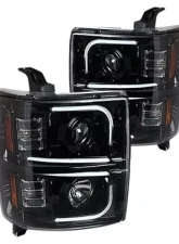 Recon Truck Accessories Projector Headlights Smoked Black Chevrolet Silverado 2500 | 3500 14-17                                     - 264296BKC - Image 2