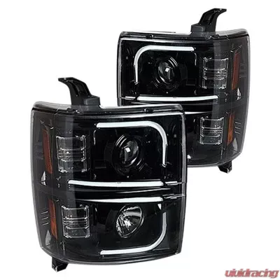 Recon Truck Accessories Projector Headlights Smoked Black Chevrolet Silverado 2500 | 3500 14-17 - 264296BKC