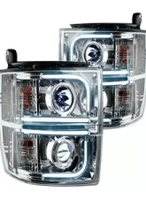 Recon Truck Accessories Projector Headlights Clear Chrome Chevrolet Silverado 14-17                                     - 264296CLC - Image 2