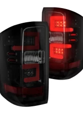 Recon Truck Accessories OLED Taillights Smoked Red Lense Chevrolet Silverado  1500 | 2500 | 3500 16-17                                     - 264297RBK - Image 2