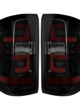 Recon Truck Accessories OLED Taillights Smoked Red Lense Chevrolet Silverado  1500 | 2500 | 3500 16-17                                     - 264297RBK - Image 2