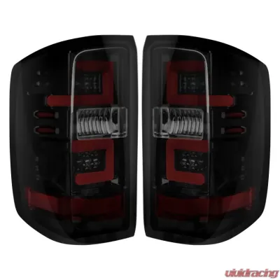 Recon Truck Accessories OLED Taillights Smoked Red Lense Chevrolet Silverado  1500 | 2500 | 3500 16-17 - 264297RBK