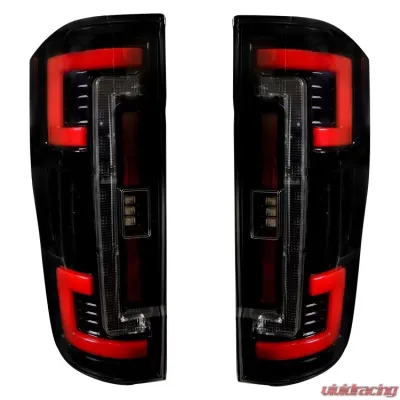 Recon Truck Accessories OLED Taillights Smoked Lense Ford Superduty F250 | 350 | 450 | 550 2017-2019 - 264299LEDBK