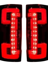 Recon Truck Accessories OLED Taillights Red Lense Ford Superduty F250 | 350 | 450 | 550 2017-2021                                     - 264299RD - Image 2