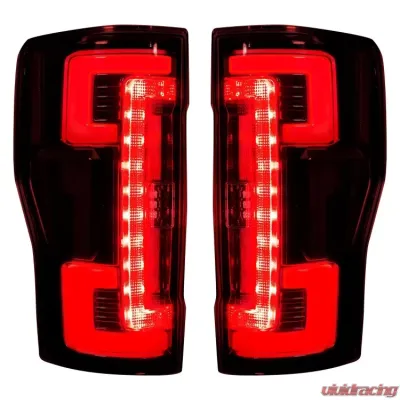 Recon Truck Accessories OLED Taillights Red Lense Ford Superduty F250 | 350 | 450 | 550 2017-2021 - 264299RD