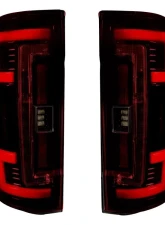 Recon Truck Accessories OLED Taillights Red Lense Ford Superduty F250 | 350 | 450 | 550 2017-2021                                     - 264299RD - Image 3