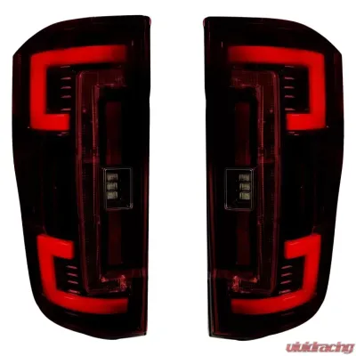 Recon Truck Accessories OLED Taillights Red Lense Ford Superduty F250 | 350 | 450 | 550 2017-2021 - 264299RD
