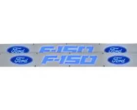 Recon Truck Accessories Billet Aluminum Door Sill Brushed Finish Ford F150 Logo In Blue Illumination Ford F150 09-14