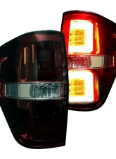 Recon Truck Accessories OLED Taillights Smoked Red Lense Ford F150 09-14                                     - 264368RBK - Image 2