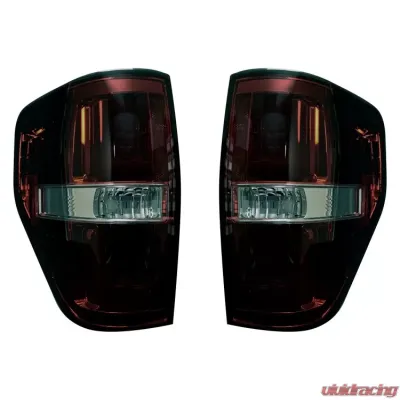 Recon Truck Accessories OLED Taillights Smoked Red Lense Ford F150 09-14 - 264368RBK