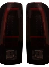 Recon Truck Accessories OLED Taillights Smoked Red Lense Chevrolet Silverado  | GMC Sierra                                     - 264373RBK - Image 2