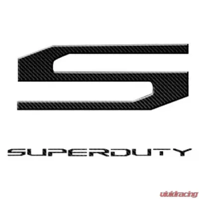 Recon Truck Accessories Superduty Raised Logo Acrylic Emblem Insert Carbon Fiber - 264381CF