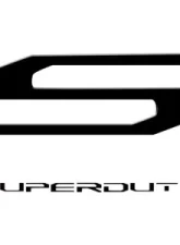 Recon Truck Accessories Superduty Raised Logo Acrylic Emblem Insert Black And Chrome                                     - 264381CHBK - Image 2