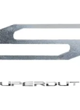 Recon Truck Accessories Superduty Raised Logo Acrylic Emblem Insert Black And Chrome                                     - 264381CHBK - Image 2