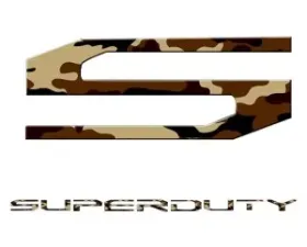 Recon Truck Accessories Superduty Raised Logo Acrylic Emblem Insert Dessert Camo