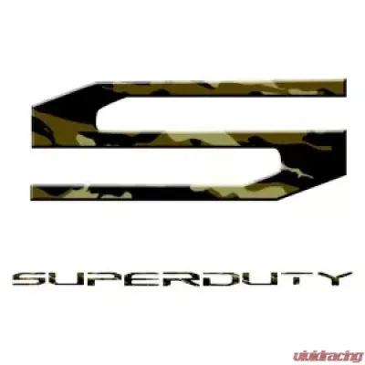 Recon Truck Accessories Superduty Raised Logo Acrylic Emblem Insert Green Camo - 264381GC