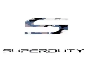 Recon Truck Accessories Superduty Raised Logo Acrylic Emblem Insert White Camo