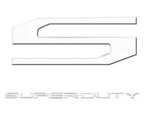 Recon Truck Accessories Superduty Raised Logo Acrylic Emblem Insert White