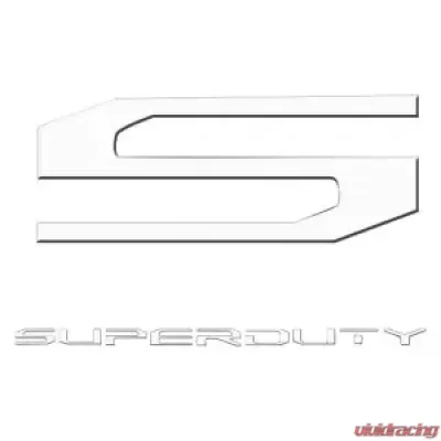 Recon Truck Accessories Superduty Raised Logo Acrylic Emblem Insert White - 264381WH