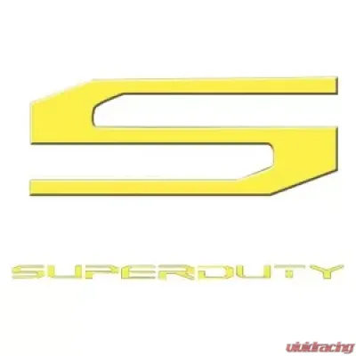 Recon Truck Accessories Superduty Raised Logo Acrylic Emblem Insert Yellow - 264381YL
