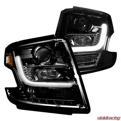 Recon Truck Accessories Projector Headlight Smoked Black Chevrolet Tahoe 15-20 - 264400BKC