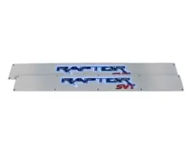 Recon Truck Accessories Billet Aluminum Door Sill Brushed Finish Raptor In Blue Illumination Ford SVT Raptor 09-14