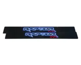 Recon Truck Accessories Billet Aluminum Door Sill Kick Plate Illuminated Blue Ford SVT Raptor 09-14