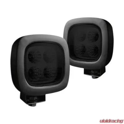Recon Truck Accessories 1800 Lumen LED Driving Light Kit Black - 264502BK